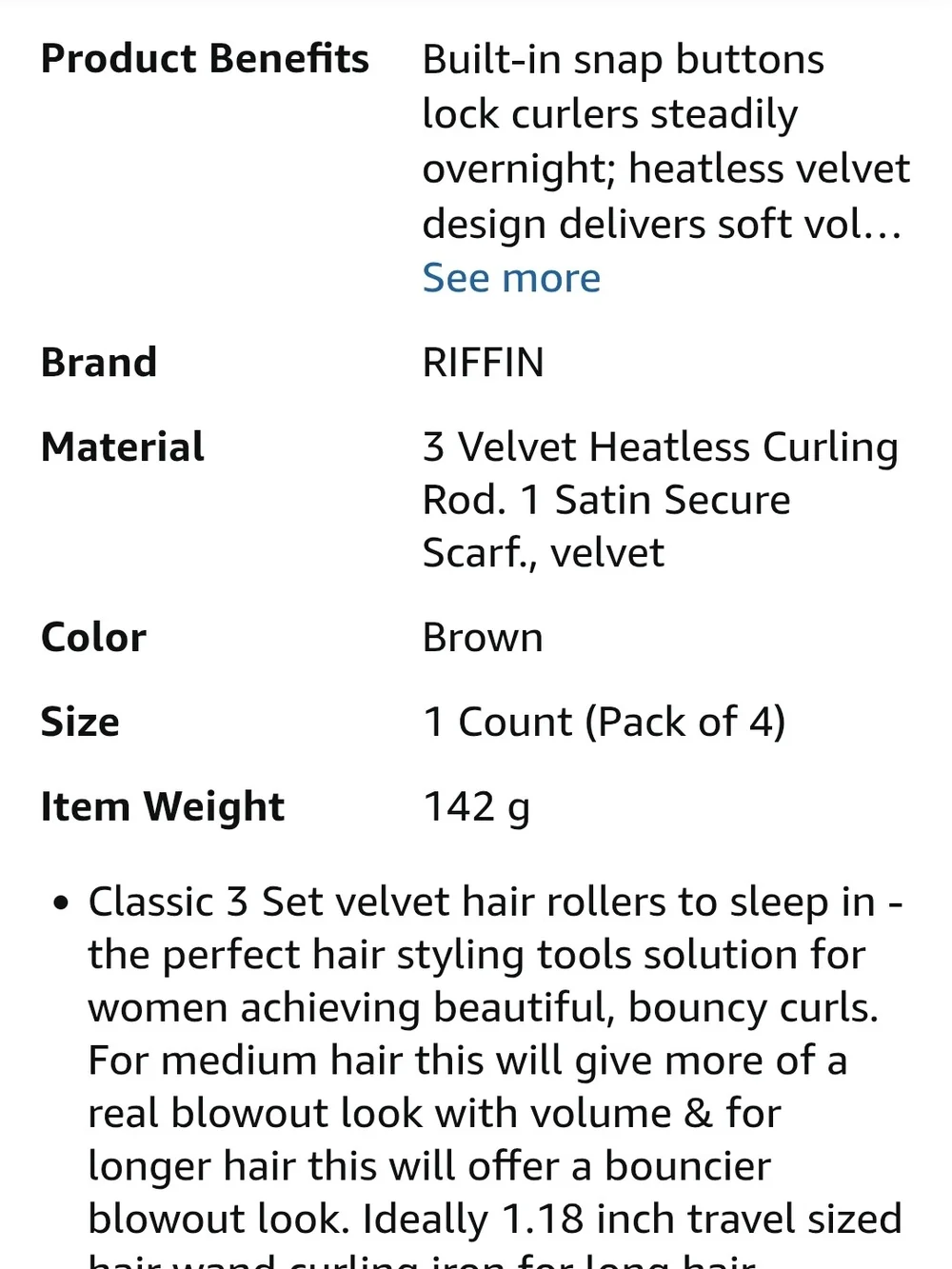 Yoshuyuki Velvet Classic Blowout Set - Brown (4 Pack)..unopened!!!!